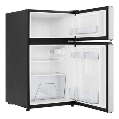 3.1 Cu. Ft. 2-Door Mini Refrigerator in Stainless Steel with Freezer, ENERGY STAR