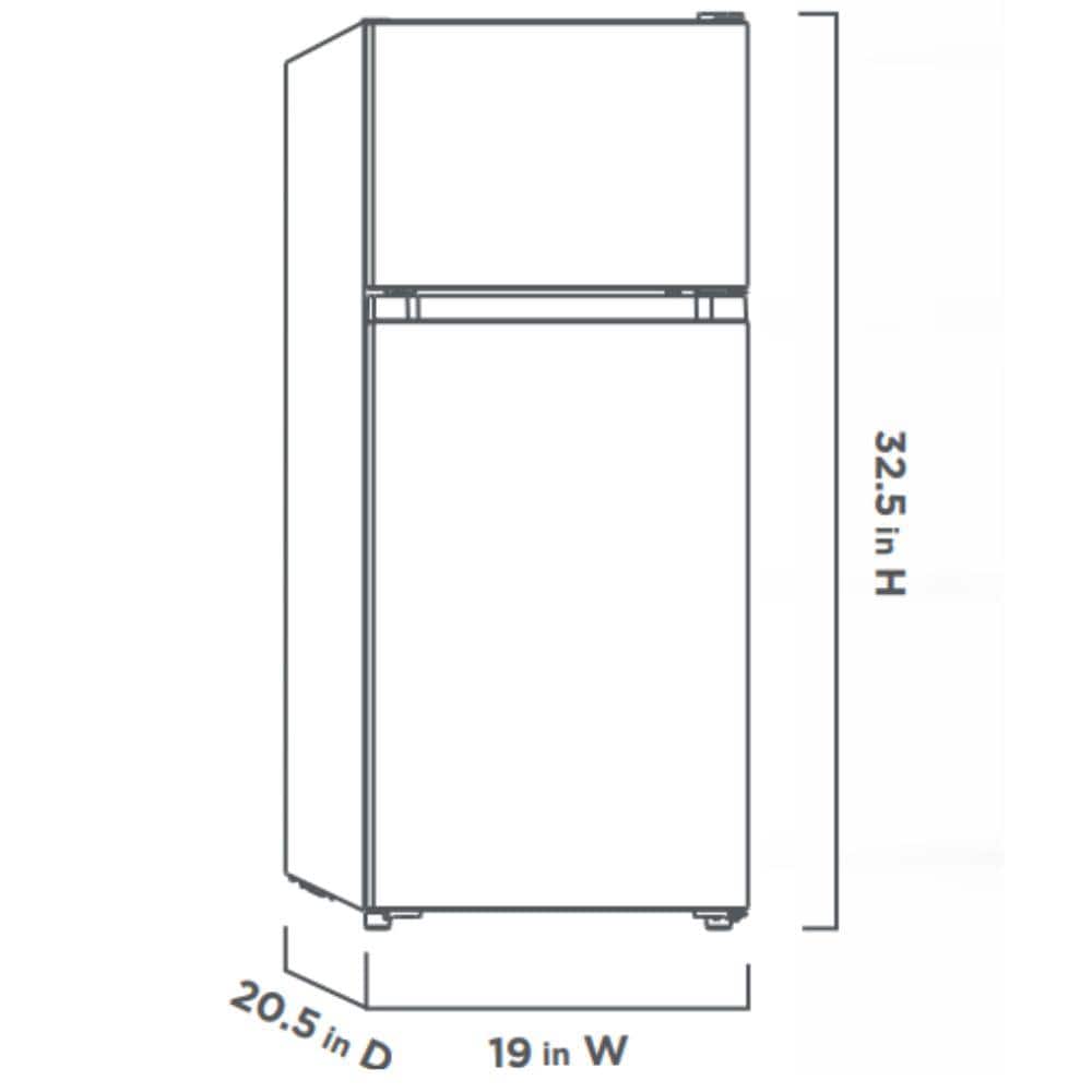 3.1 Cu. Ft. 2-Door Mini Refrigerator in Stainless Steel with Freezer, ENERGY STAR