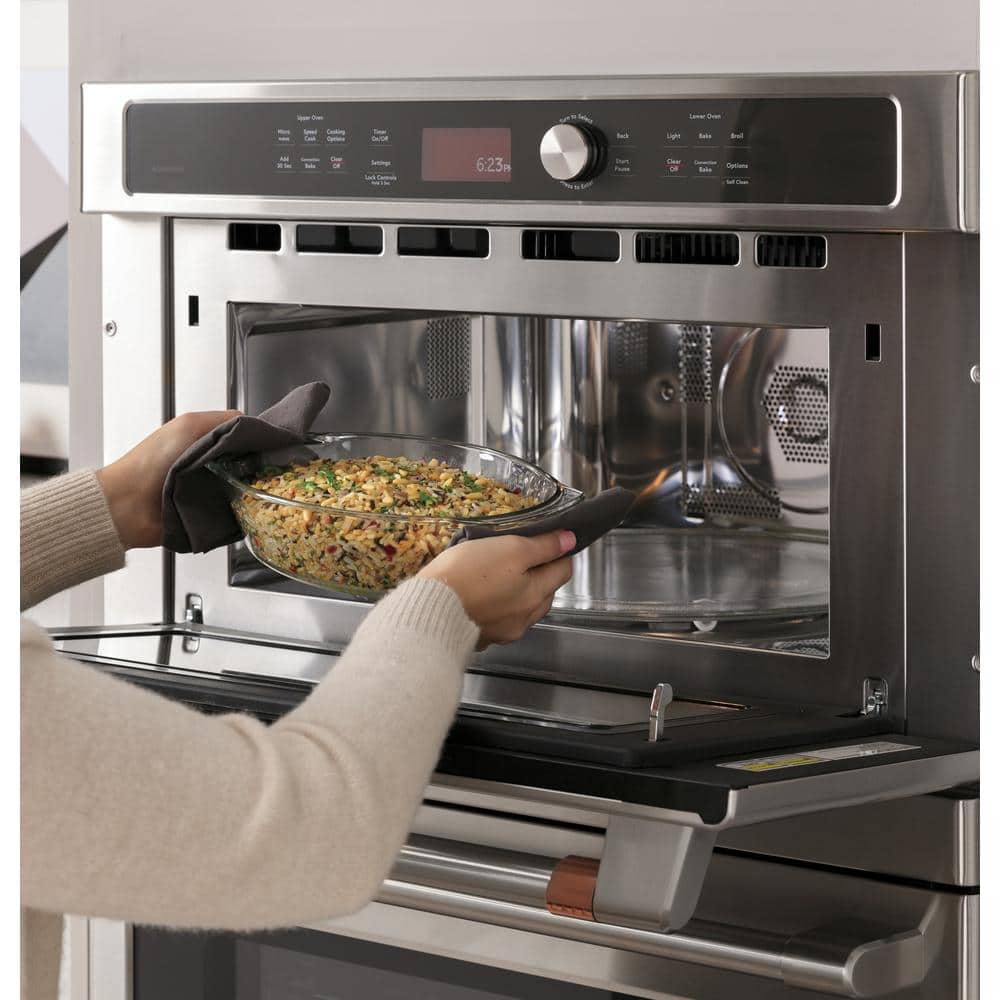 30 In. Double Electric Wall Oven with Convection and Advantium in Stainless Steel