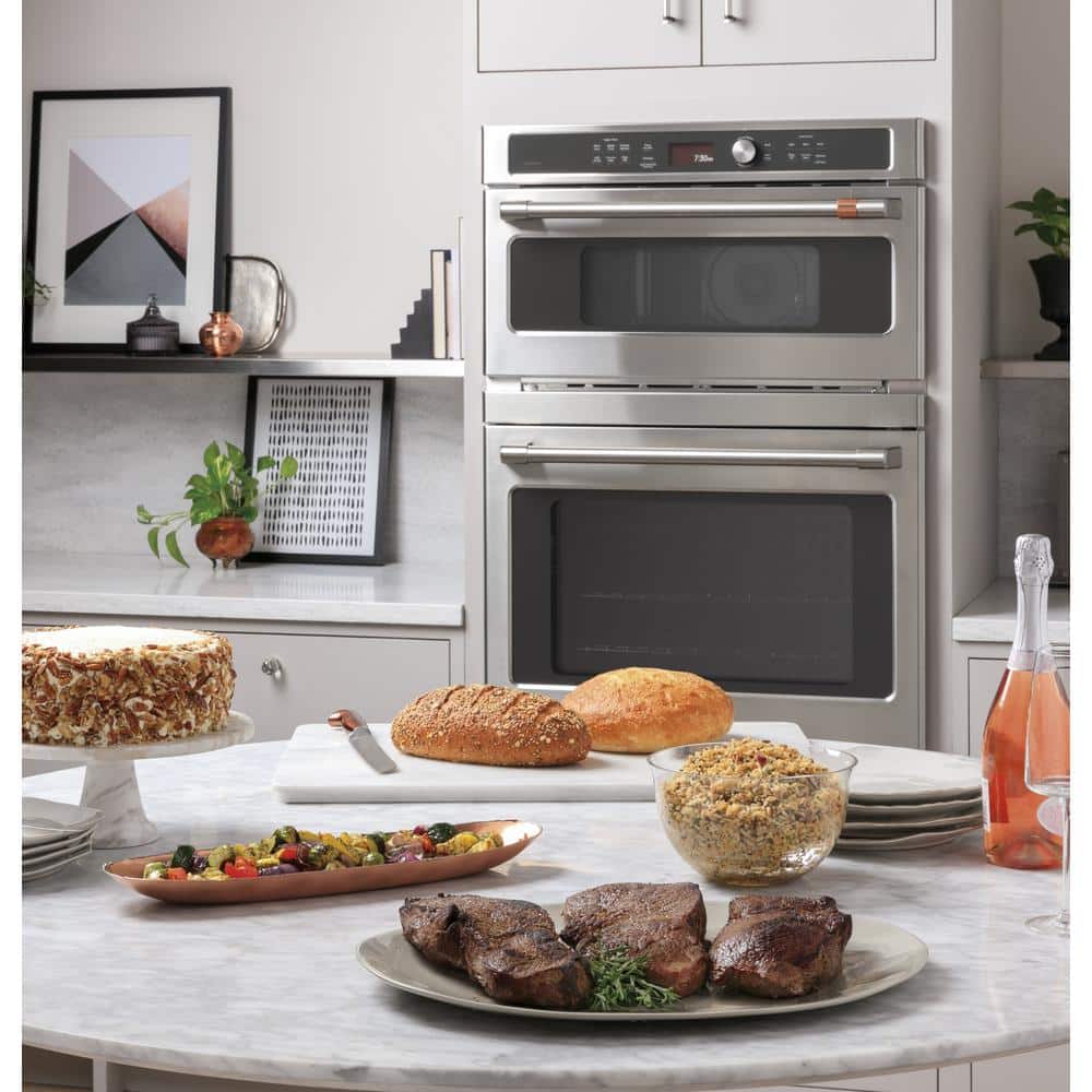 30 In. Double Electric Wall Oven with Convection and Advantium in Stainless Steel