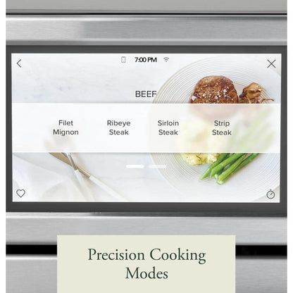 30 In. Smart Double Electric French-Door Wall Oven with Convection Self Cleaning in Stainless Steel
