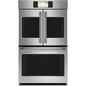 30 In. Smart Double Electric French-Door Wall Oven with Convection Self Cleaning in Stainless Steel