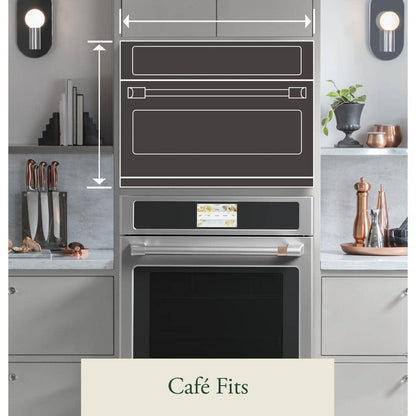30 In. Smart Double Electric French-Door Wall Oven with Convection Self Cleaning in Stainless Steel