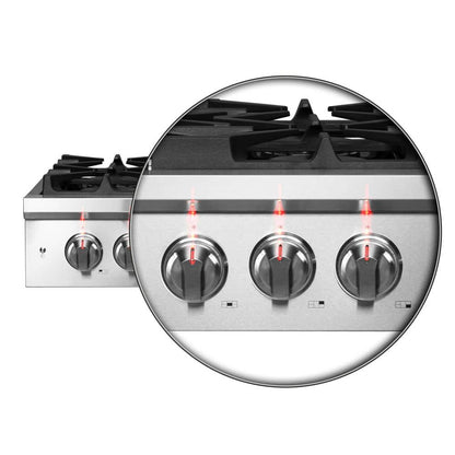 Alta Qualita 30 In. Pro-Style GAS 5 Sealed Brass Burners 100,000 BTU All 304 Stainless Steel