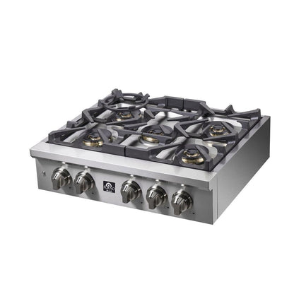 Alta Qualita 30 In. Pro-Style GAS 5 Sealed Brass Burners 100,000 BTU All 304 Stainless Steel