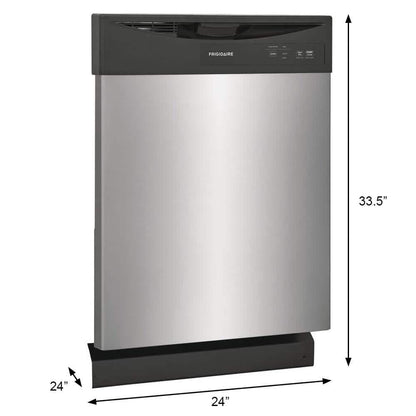 24 In. Stainless Steel Front Control Smart Built-In Tall Tub Dishwasher