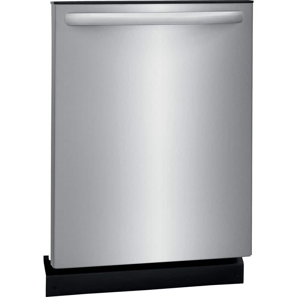 24 in Top Control Built in Tall Tub Dishwasher with Plastic Tub in Stainless Steel with 4-Cycles