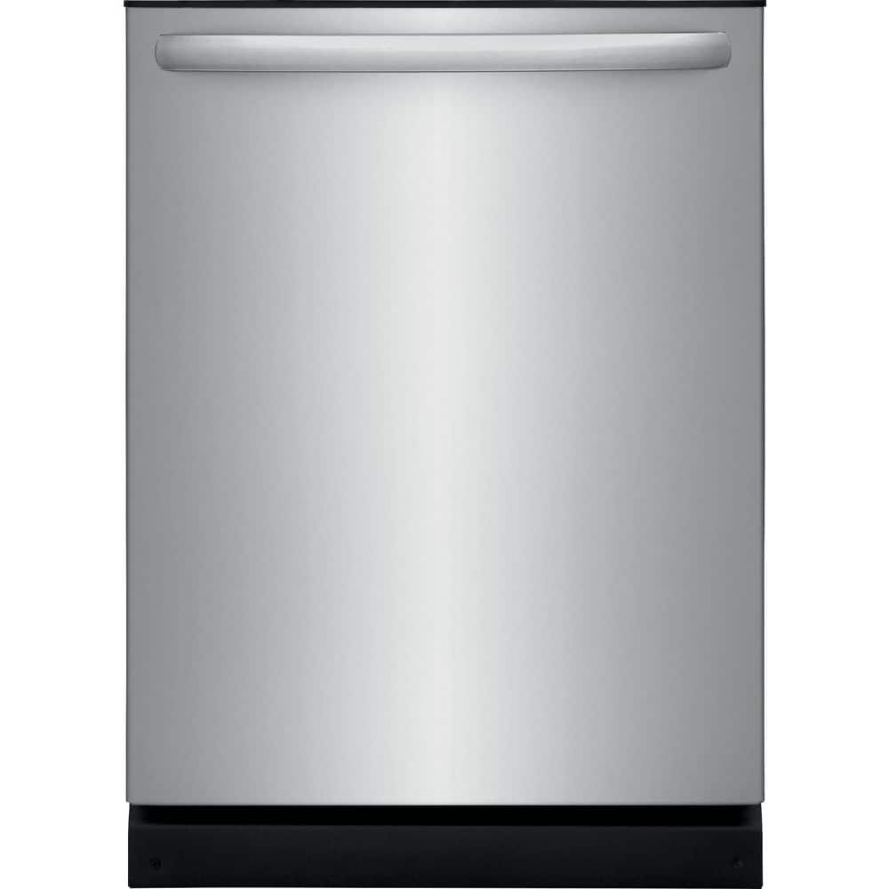 24 in Top Control Built in Tall Tub Dishwasher with Plastic Tub in Stainless Steel with 4-Cycles