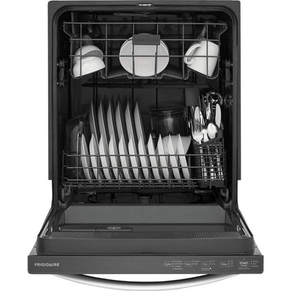 24 in Top Control Built in Tall Tub Dishwasher with Plastic Tub in Stainless Steel with 4-Cycles