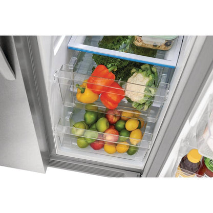 33 In. 22.3 Cu. Ft. Standard Depth Side by Side Refrigerator in Stainless Steel