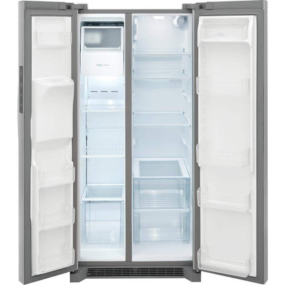 33 In. 22.3 Cu. Ft. Standard Depth Side by Side Refrigerator in Stainless Steel