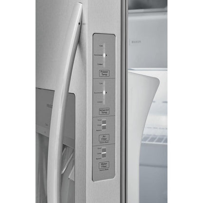 33 In. 22.3 Cu. Ft. Standard Depth Side by Side Refrigerator in Stainless Steel