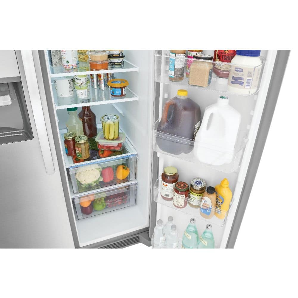 36 In. 26 Cu. Ft. Standard Depth Side by Side Refrigerator in Stainless Steel