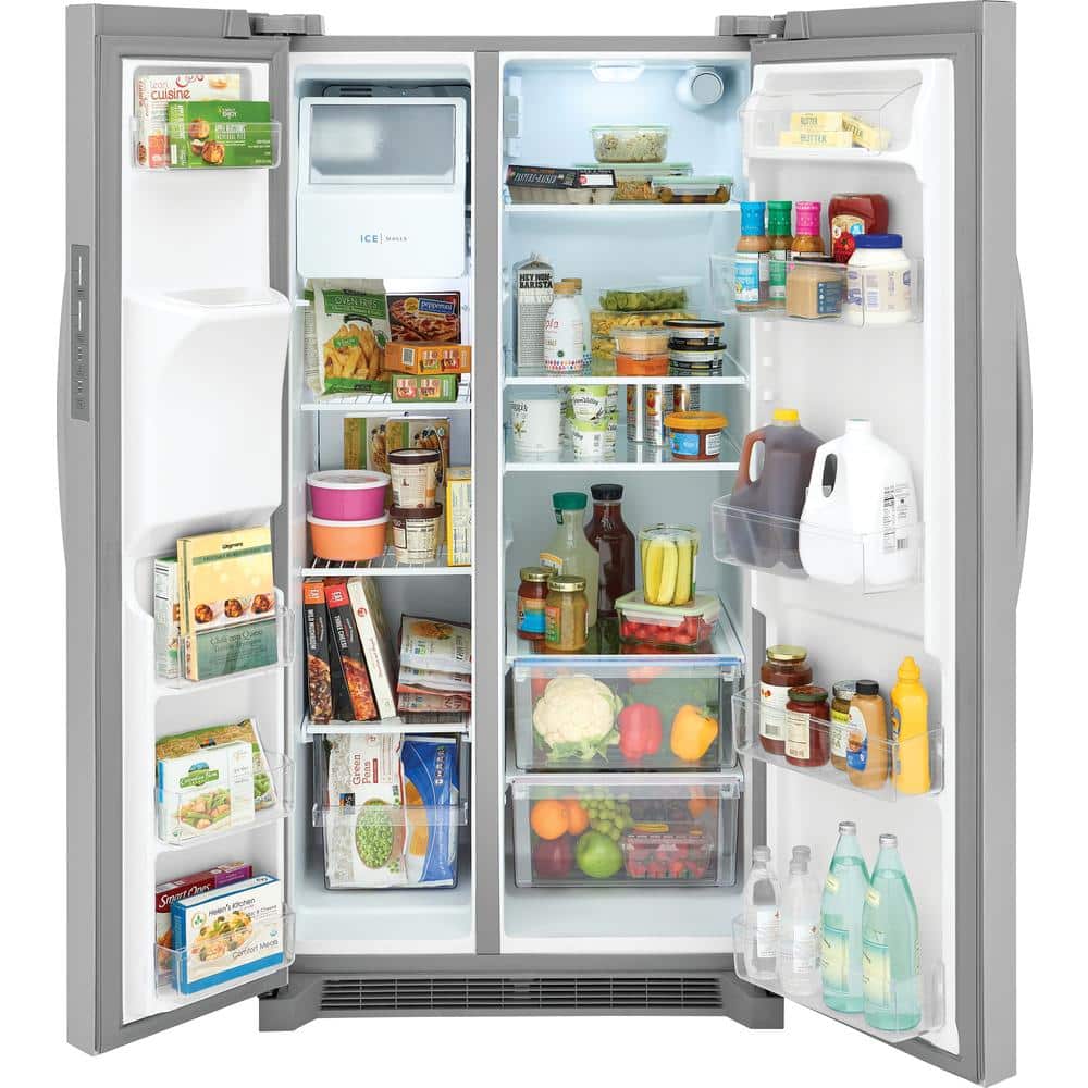 36 In. 26 Cu. Ft. Standard Depth Side by Side Refrigerator in Stainless Steel