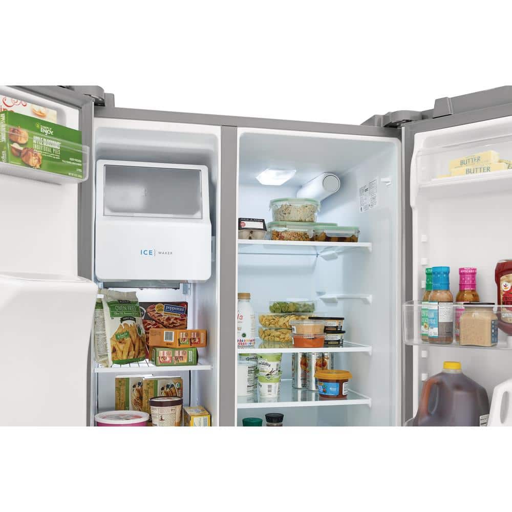 36 In. 26 Cu. Ft. Standard Depth Side by Side Refrigerator in Stainless Steel