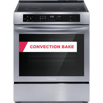 30 in 5.3 Cu.Ft. 4-Burner Element Slide-In Front Control Self-Cleaning Induction Range W/ Convection in Stainless Steel