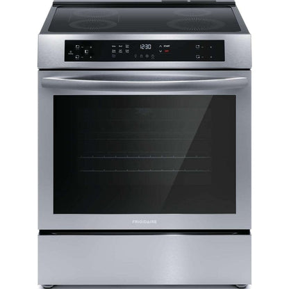 30 in 5.3 Cu.Ft. 4-Burner Element Slide-In Front Control Self-Cleaning Induction Range W/ Convection in Stainless Steel