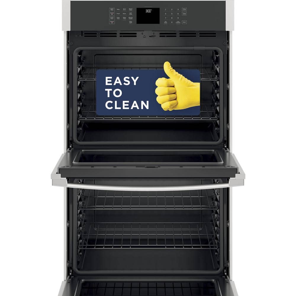 30 In. Smart Double Electric Wall Oven with Self Clean in Stainless Steel