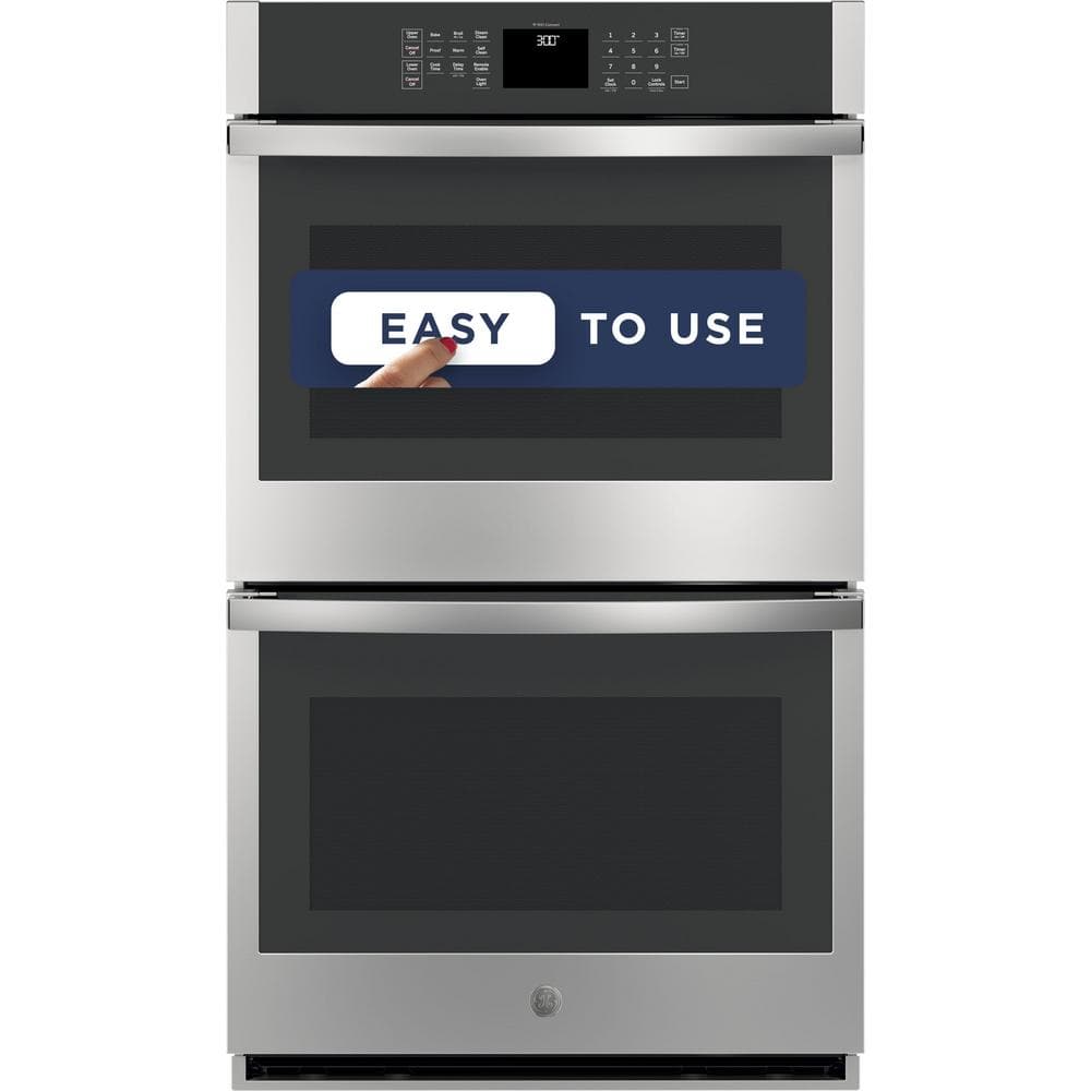 30 In. Smart Double Electric Wall Oven with Self Clean in Stainless Steel