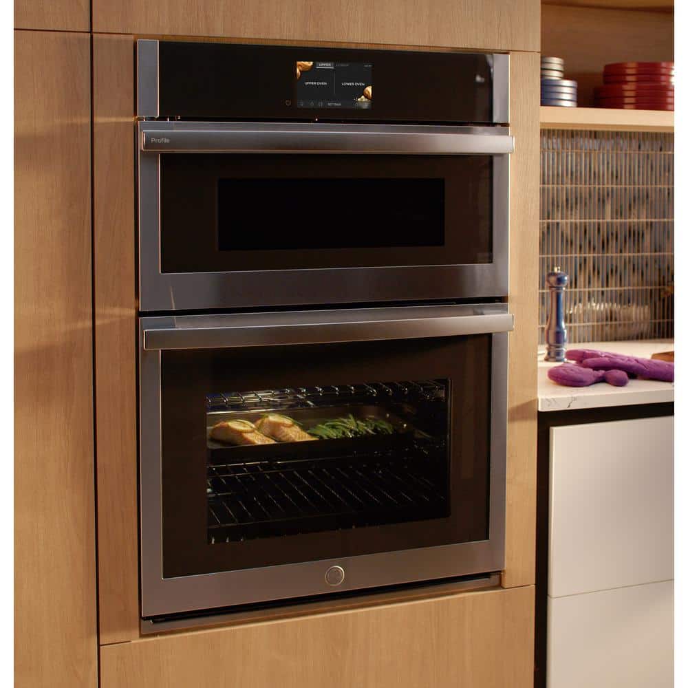 Profile 30 In. Combination Double Electric Wall Oven with Convection, Air Fry, and Self-Cleaning with Steam Clean
