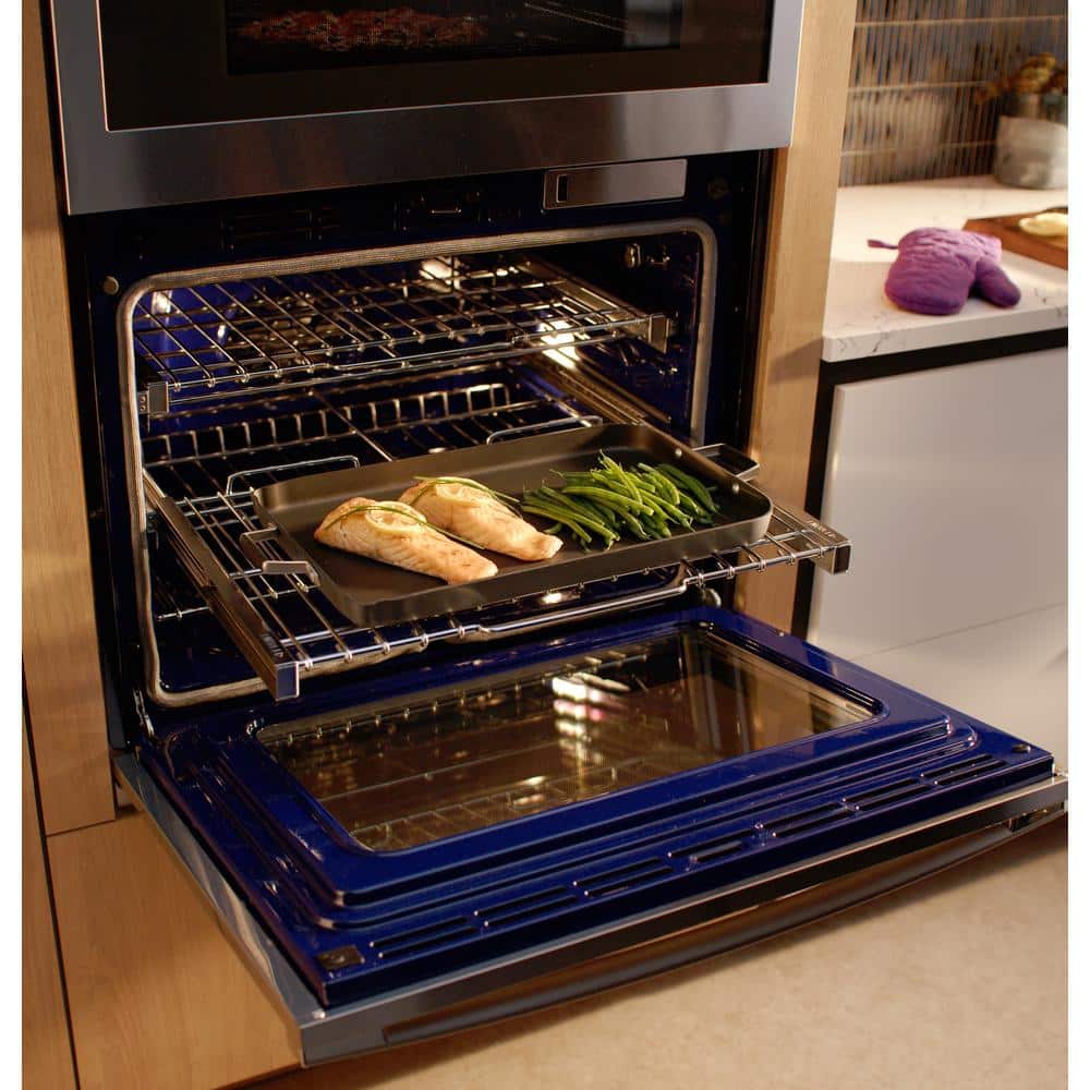 Profile 30 In. Combination Double Electric Wall Oven with Convection, Air Fry, and Self-Cleaning with Steam Clean