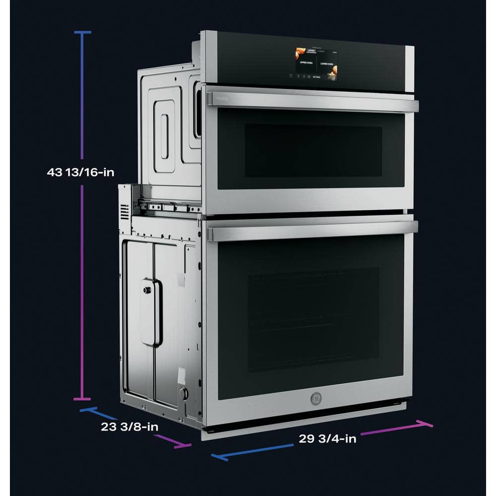 Profile 30 In. Combination Double Electric Wall Oven with Convection, Air Fry, and Self-Cleaning with Steam Clean