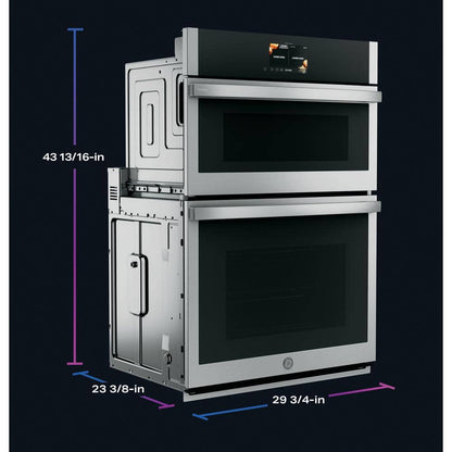 Profile 30 In. Combination Double Electric Wall Oven with Convection, Air Fry, and Self-Cleaning with Steam Clean