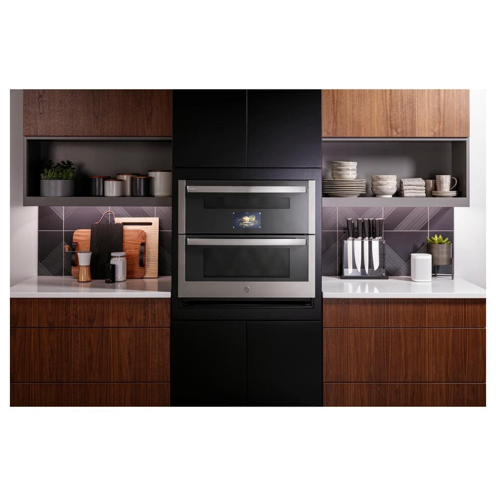 Profile 30 In. Smart Double Electric Wall Oven with Convection and Self Clean in Stainless Steel