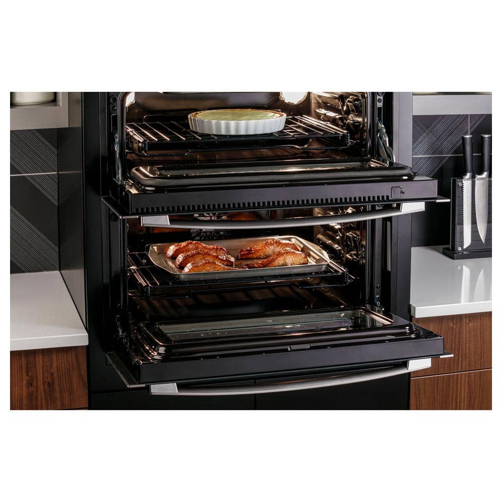 Profile 30 In. Smart Double Electric Wall Oven with Convection and Self Clean in Stainless Steel