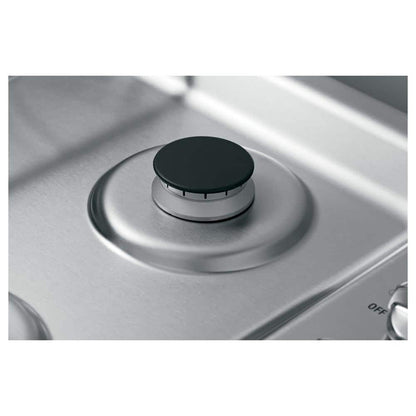 30 In. Gas Cooktop in Stainless Steel with 4-Burners Including Power Burners