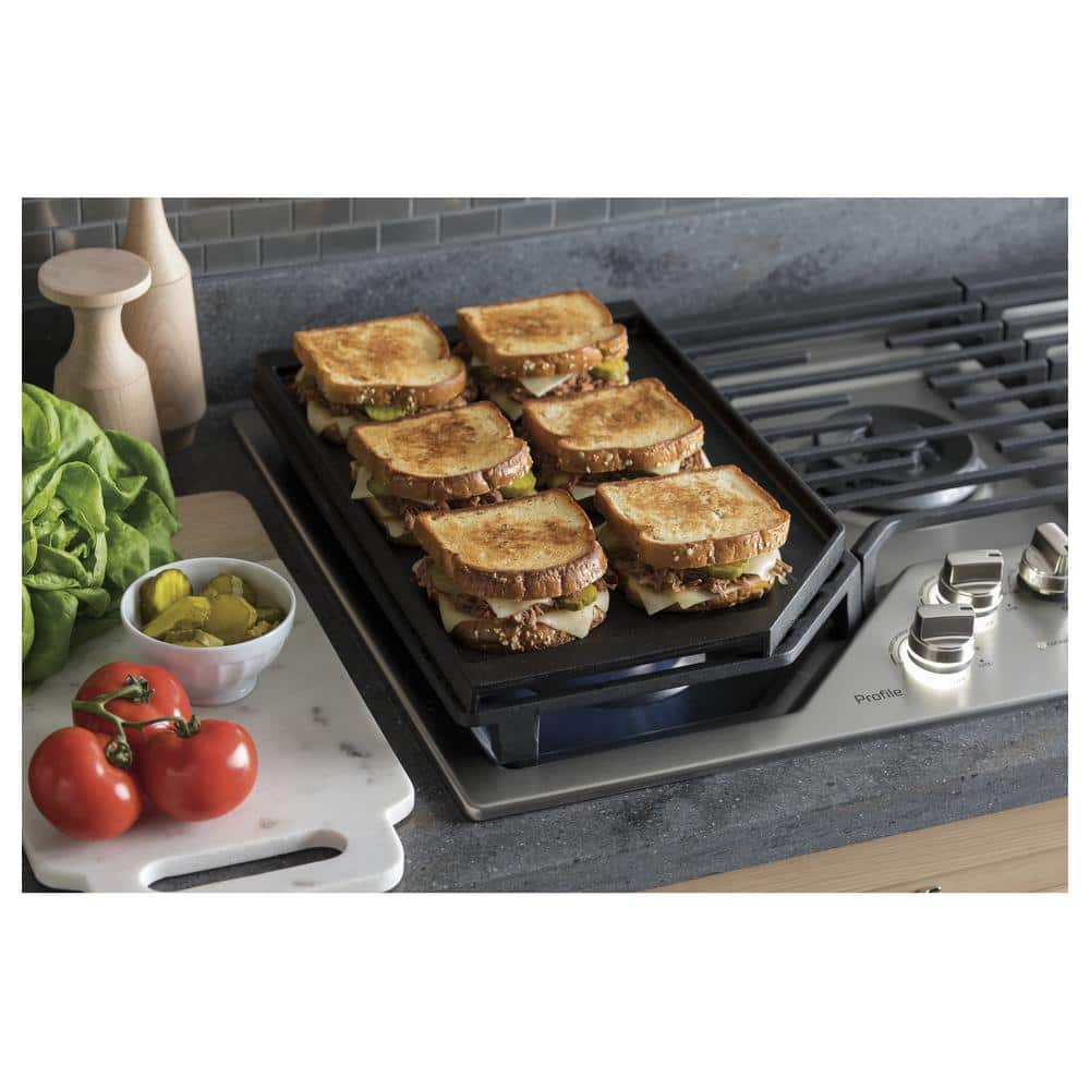 Profile 36 In. Gas Cooktop in Stainless Steel with 5 Burners Including Power Boil Burners