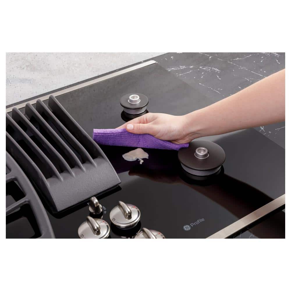 Profile 30 In. Gas Downdraft Cooktop in Stainless Steel with 4 Burners
