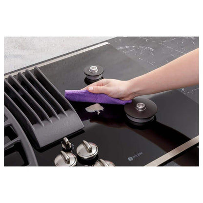 Profile 30 In. Gas Downdraft Cooktop in Stainless Steel with 4 Burners