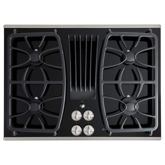 Profile 30 In. Gas Downdraft Cooktop in Stainless Steel with 4 Burners