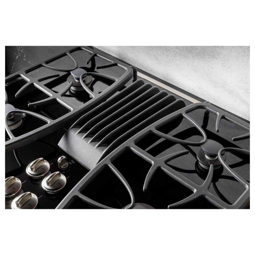 Profile 30 In. Gas Downdraft Cooktop in Stainless Steel with 4 Burners