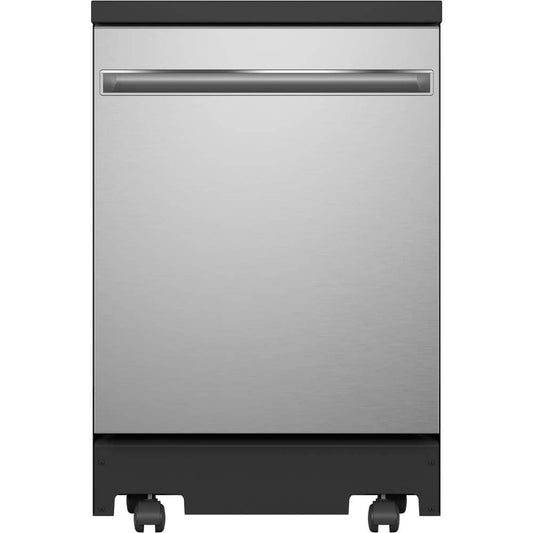 24 In. Top Control Portable Stainless Steel Dishwasher with Stainless Steel Interior, Sanitize, 54 Dba