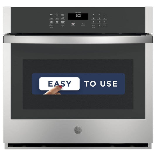 30 In. Smart Single Electric Wall Oven Self-Cleaning in Stainless Steel