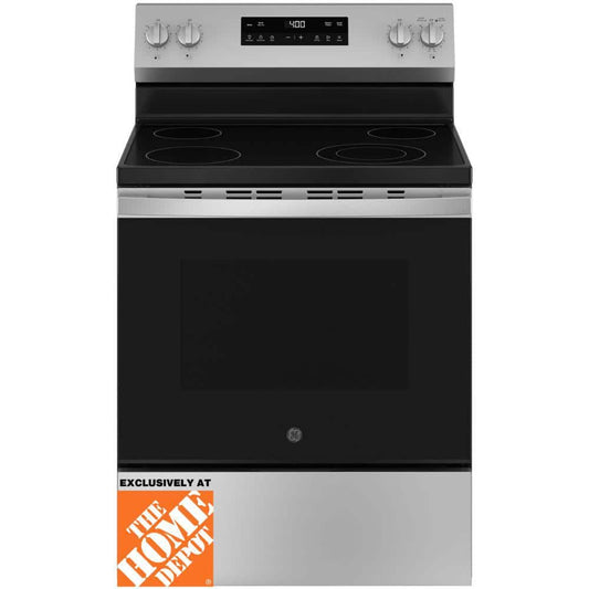 30 In. 4 Burner Element Free-Standing Electric Range in Stainless Steel W/Stainless Knobs