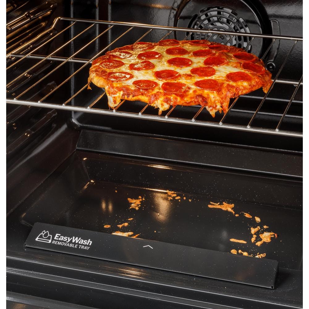 30 In. 5-Burners Smart Free-Standing Gas Convection Range in Stainless with Easywash Oven Tray and No-Preheat Air Fry