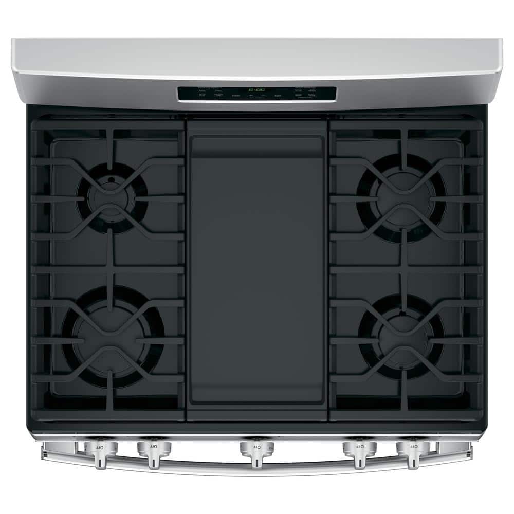 30 In. 5.0 Cu. Ft. Freestanding Gas Range in Stainless Steel with Griddle