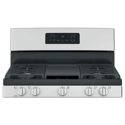 30 In. 5.0 Cu. Ft. Freestanding Gas Range in Stainless Steel with Griddle