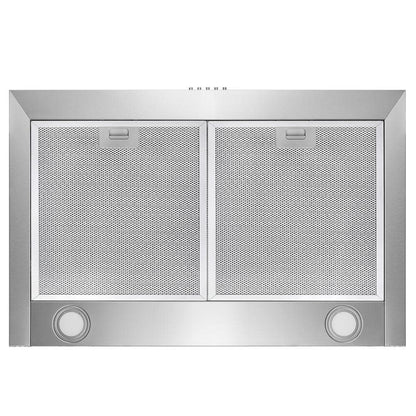 30 In. 217 CFM Convertible Kitchen Wall Mount Range Hood in Stainless Steel with Push Control, Leds and Carbon Filters