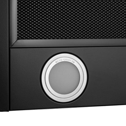 30 In. 217 CFM Convertible Black Painted Stainless Steel Wall Mount Range Hood with LED and Carbon Filters