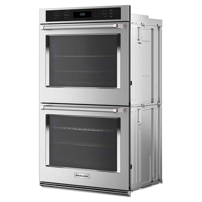 30 In. Double Electric Wall Oven with Convection Self-Cleaning in Stainless Steel