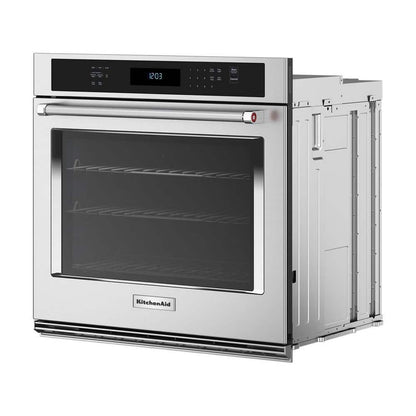 30 In. Single Electric Wall Oven with Convection Self-Cleaning in Stainless Steel