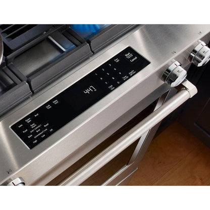 6.4 Cu. Ft. Downdraft Slide-In Dual Fuel Range with Self-Cleaning Convection Oven in Stainless Steel