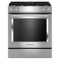 6.4 Cu. Ft. Downdraft Slide-In Dual Fuel Range with Self-Cleaning Convection Oven in Stainless Steel