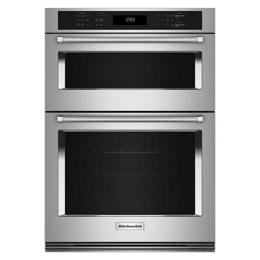30 In. Electric Wall Oven and Microwave Combo in Stainless Steel with Air Fry Mode