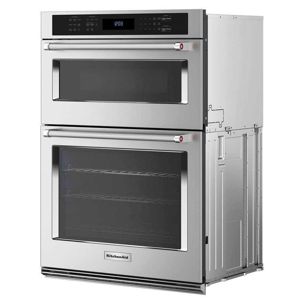 30 In. Electric Wall Oven and Microwave Combo in Stainless Steel with Air Fry Mode