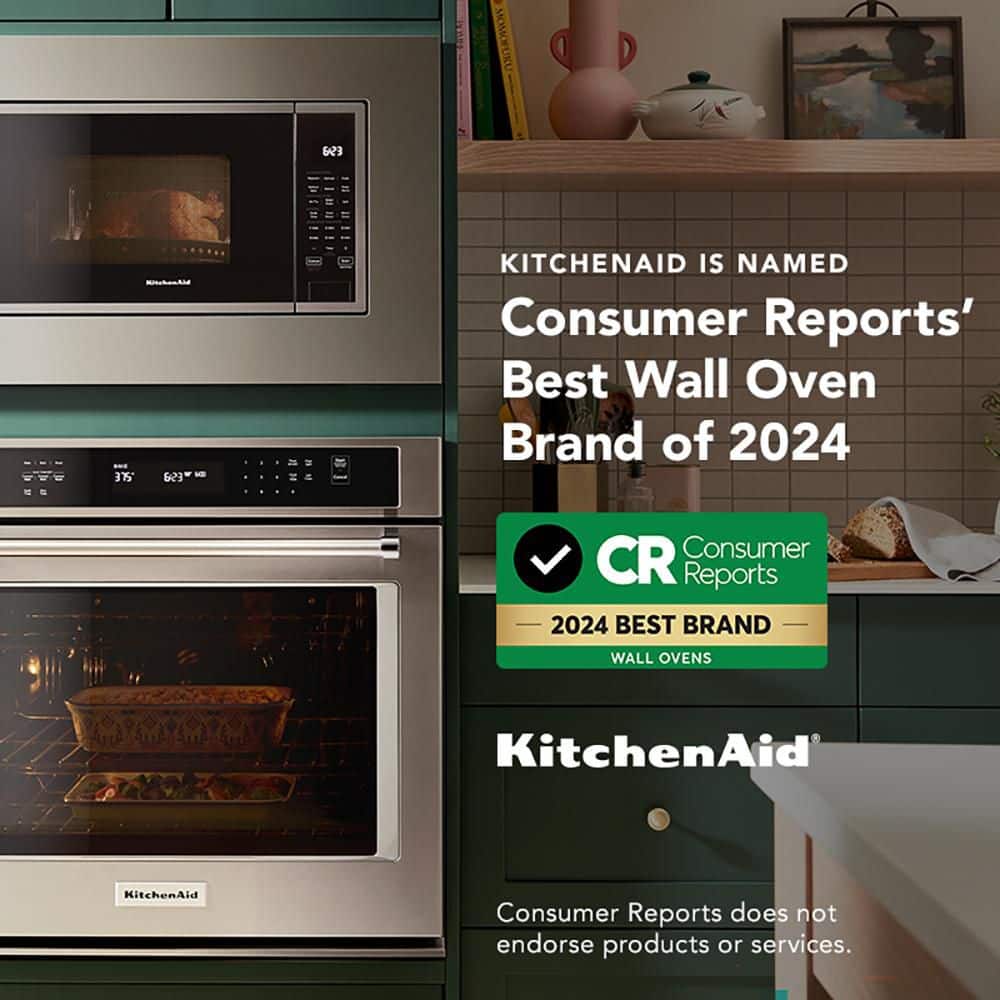 30 In. Electric Wall Oven and Microwave Combo in Stainless Steel with Air Fry Mode